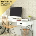 thumbnail image 5 of (2 pack) RoomMates Striped Hex Gold Peel and Stick Wallpaper, 1 Count, 5 of 17