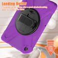 thumbnail image 4 of SaniMore for Samsung Galaxy Tab A9 Case (8.7" 2023 SM-T550 SM-P550), Rotating Handle Shoulder Strap Bracket Drop Resistant Tri-layer Heavy Duty Protective Shcokproof Tablet Cover, Purple, 4 of 18