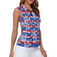 thumbnail image 4 of HUIACONG Star Stripe Sleeveless Golf Shirt, Soft Golf Sleeveless Tank for Hiking Sport, Breathable Stretchy Womens Golf Shirt, 4 of 7