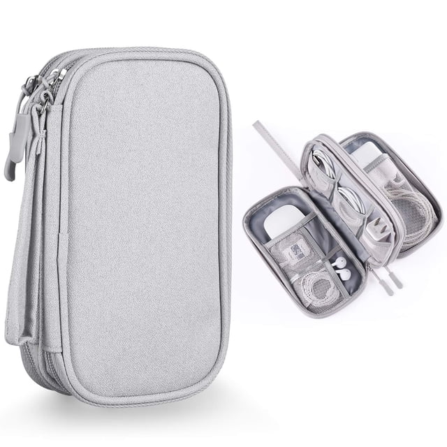 Bolsa organizadora de accesorios electrónicos Bevegekos gris claro