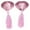 Pink, variant on 1 Pair Nipple Cover - Heart Shaped Reusable Pasty Pasties With Sequins Tassel For Women,Nylon And Spandex Fabric