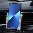 thumbnail image 3 of Bling Car Phone Holder, 360 Degrees Adjustable Rhinestone Car Phone Mount, Universal Car Dashboard Air Vent Car Stand Phone Holder, Car Accessories for Women and Girl, 3 of 6