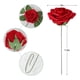 thumbnail image 2 of Flores artificiales AmyHomie de color rojo oscuro, 25 unidades con tallo, 2 of 5