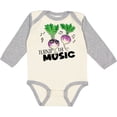 thumbnail image 3 of Inktastic Turnip the Music Partying Vegetables Boys or Girls Long Sleeve Baby Bodysuit, 3 of 5