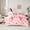 Red, variant on Feelyou Fashion Pink Bowknot Bedding Comforter Set 7 Pieces for Girl, Spring Flower Floral Full Bedding Set, Bohemian Style Reversible Fitted Sheet Flat Sheet, Breathable Home Decor