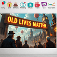 thumbnail image 6 of Large Tree Themed Banner with Inspiring Text Old Lives Matter, Party Decorations Backdrop, Ideal for Celebration Events Gathering Parties Photography Props Festival Decor, 6 of 7