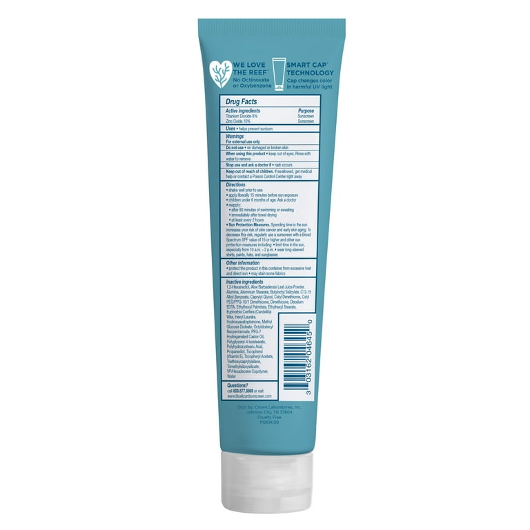 Blue Lizard Sensitive Mineral Sunscreen - Reef Safe, Toxic