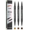 thumbnail image 1 of Pinkiou Microblading Eyebrow Pen Juego de lápiz para cejas Paquete de 3 lápices de cejas 2 en 1 impermeables Lápiz de cejas de doble punta con 2 puntas de tenedor y cepillo de precisión Marrón Marrón, 1 of 5