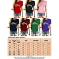 thumbnail image 2 of Frontwalk Women T Shirt Letter Print T-shirt Short Sleeve Summer Tops Ladies Loose Tee Pullover Green L, 2 of 2