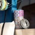thumbnail image 3 of 20oz Tumbler with Lid and Straw Stainless Boho Steel Vacuum Insulated Water Coffee Tumbler Cup, Double Wall Vacuum Insulated Travel Mug Reusable Tumblers for Ice Drinks, Hot Beverage, 3 of 6