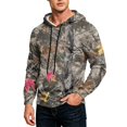 thumbnail image 4 of GrmtClth Mens Breathable Loose Camouflage Sweatshirt Drawstring Hood Kangaroo Pocket Long Sleeve Loungewear Minimalist Spring Outdoor Outfit Soft Knit Winter Casual Wear, 4 of 8