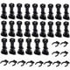 thumbnail image 1 of Patas para muebles resistentes, patas de apoyo de altura ajustable para dormitorio, cocina, baño (negro, plástico de alta calidad, 36 piezas), 1 of 5