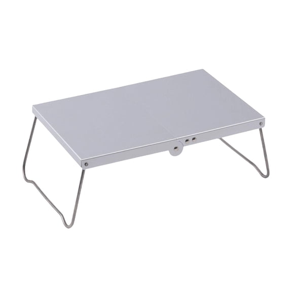 Wswqop 32cm Portable Folding Table Mini Beach Table, Space Saving Aluminum Top for Boat gray