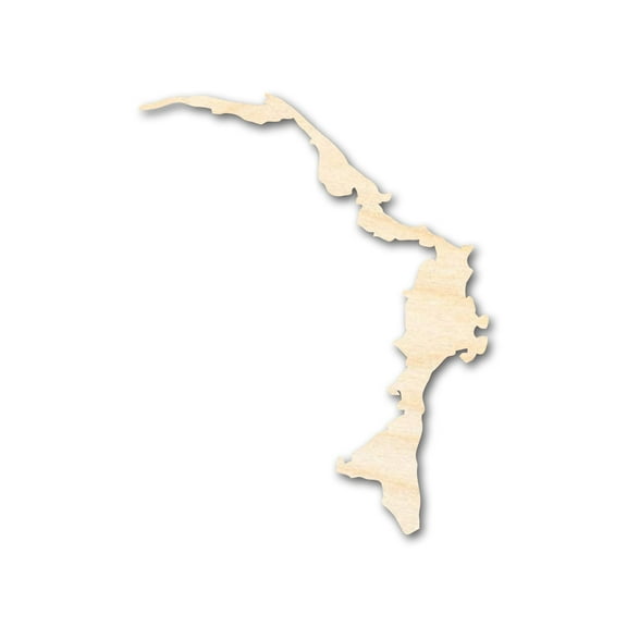 Unfinished Wood Abaco Island Shape - Bahamas Country Craft - up to 46" DIY 12" / 1/2"