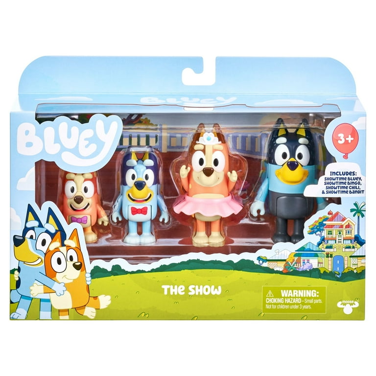 Bluey and Friends 4 Pack of 2.5-3 Poseable Figures