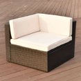 thumbnail image 2 of Costway 4 PCS Patio Rattan Wicker Furniture Sectional Seat Cushioned Sofa Garden Deck, 2 of 4