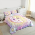 thumbnail image 3 of Homewish Bohemian Moon Sun Bedding Comforter Set 2pcs for Teens Boys Girls,Purple Golden Twin Comforter Sets Microfiber,Boho Theme Breathable Bedding Set,Ultra Soft Home Decor,Reversible, 3 of 8