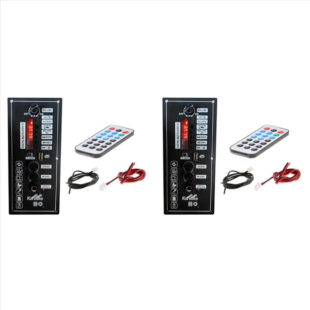 3X Placa Amplificadora de 3,7 V, Amplificador de Altavoz de Baile Cuadrado, Compatible con Bluetooth, AUX, Tarjeta TF, Grabación de Disco En U, Altavoz de 5-8 Pulgadas