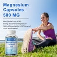 thumbnail image 5 of Magnesium Glycinate Supplement, 500 mg per Serving, Muscle & Bone Health, 120 Capsules, 5 of 6