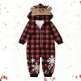 thumbnail image 2 of Meichang Christmas Pajamas Matching Family Hooded Onesie Long Sleeve Front Zipper with Christmas Print Loungewear, 2 of 5