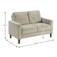 thumbnail image 4 of Lexicon Crandall Corduroy 2pc Set: Sofa, Loveseat in Taupe, 4 of 11
