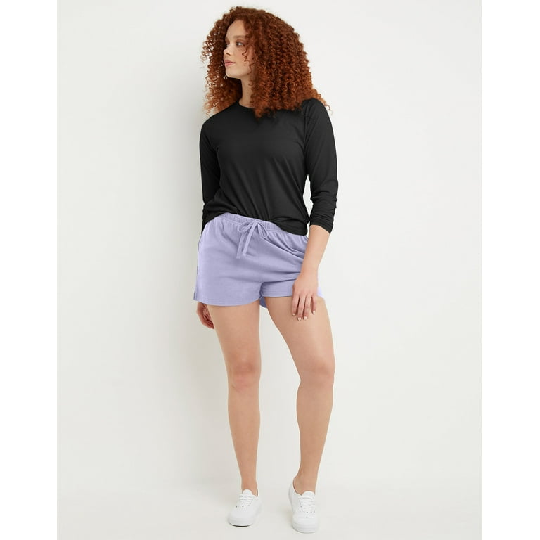 Hanes Originals Women's Cotton Jersey Shorts, 2.5 Urban Lilac XS 