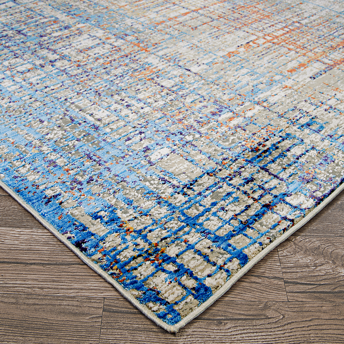 Couristan Vibrata Grasscloth Multi-Pastels Runner Rug