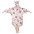 thumbnail image 2 of Wearable Blanket with Sleeves and Pocket Oversized Hooded Sweatshirt 3-14 YR Beautiful Butterflies S, 2 of 7