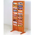 thumbnail image 1 of Wooden Mallet MR20-FSBM Cascade Free Standing 20 Pocket Magazine Rack - Black & Medium Oak, 1 of 1