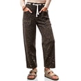 thumbnail image 5 of Elastic Middle Waist Women Casual Jeans Drawstring Denim Pants with Front Pocket, 5 of 6