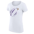 thumbnail image 2 of Women's G-III 4Her by Carl Banks  White Minnesota Vikings Super-Slim Fit Lightweight Subtle Football T-Shirt, 2 of 3
