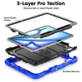 thumbnail image 4 of XYX for iPad Pro 11 inch (2022/2021/2020/2018) Case, 3in1 Heavy Duty Shockproof Tablet Case with Stand, Shoulder Strap, Blue, 4 of 7