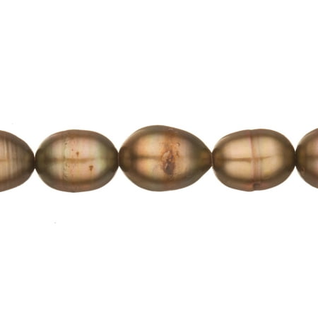 - Spectrum Green Freshwater Cultured Pearls Natural Rice, B+ Graded, 6x7mm (Approx.), 15.5Inch Strings/48Pearls