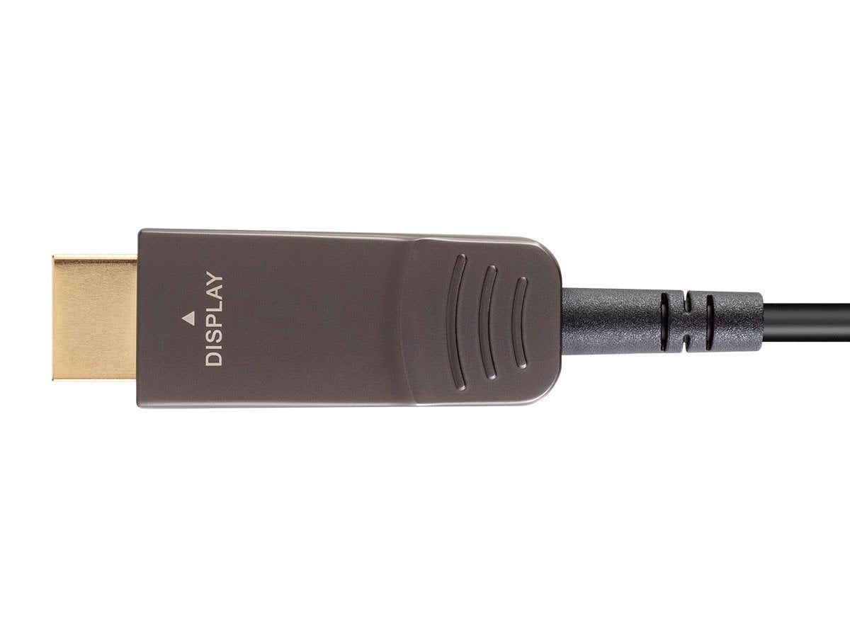 Monoprice DisplayPort to HDTV Cable - 100 Feet, 4K@60Hz, AOC, Transmits Up To 100 Feet, Ultra Slim Design, Dynamic HDR - SlimRun AV Series