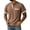 Coffee, variant on Men Summer Tops Short Sleeve V Neck Casual Button Down Work Shirts Fashion Patchwork Waffleknit Textured Tshirts with Pocket