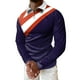 thumbnail image 1 of Gibobby Playera polo hombre Hombres Casual Otoño Invierno Manga larga Turndown Neck Shirt Impreso Camiseta Top Blusa(Morado,CH), 1 of 5