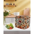 thumbnail image 5 of Burnt Orange Green Stand Mixer Dust Cover with Storage Pocket & Handles, Vintage Abstract Flowers Fits All Tilt Head & Bowl Lift Kitchen Appliance Cover Organizer Bag Accessories, 6-8 Quart, 5 of 6