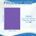 thumbnail image 2 of Uxcell Pochettes Mates pour Cartes, Protège-Cartes de Collection Parfaites pour Cartes à Collectionner & Baseball & Sports & Rassemblement de Magie & Cartes de Jeu de Magie (Noir/violet, 100 Pcs), 2 of 7