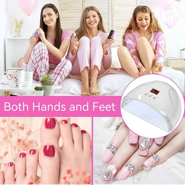 Nail Dryer, 48W UV LED Nail Lamp, with Automatic Portable UV for Gel Nail Quick-drying, 3 Timer Setting - Walmart.com