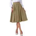 thumbnail image 1 of Faldas Midi para Mujeres Fluidas A-Line de Cintura Alta Largas Casual con Bolsillos 2025 M Caqui, 1 of 6