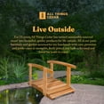 thumbnail image 5 of All Things Cedar FB36-R 3-ft Cedar Wood Garden Bridge | Side Rails - 36L x 29W x 7H, 5 of 5