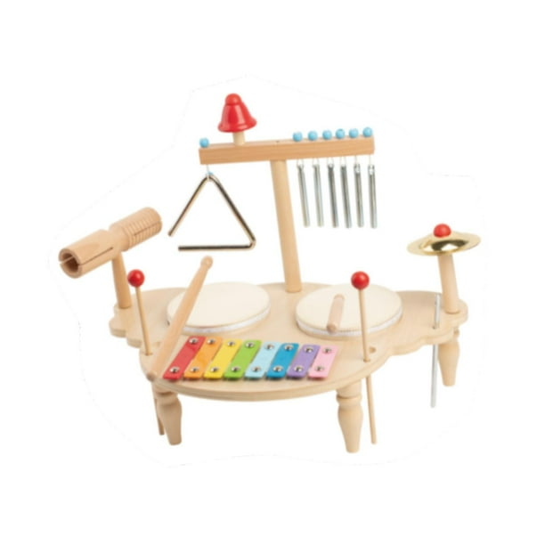 Juego de batería para niños, juguetes educativos sensoriales, instrumento musical creativo, juguete de aprendizaje para niños, niñas, regalos de