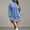 #18Sky Blue, variant on Women Turtleneck Velvet Dress, Long Puff Sleeve Bodycon Mini Dress, Soft Slim Fit Dress For Fall Winter