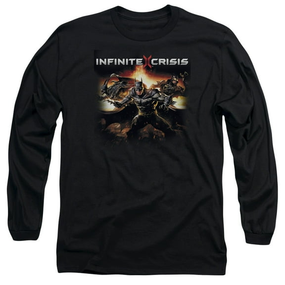 Infinite Crisis Batmen Long Sleeve Adult 18/1 T-Shirt Black