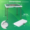 thumbnail image 3 of Costway Table de Mah-Jong Pliant de 35 Pouces avec Porte-Gobelets et Poignée de Transport en Feutre Lisse Multicolore, 3 of 10