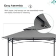 thumbnail image 7 of COBANA Grill Gazebo 8’ by 5’ Outdoor Patio Backyard BBQ Grill Shelter Double Tiered Soft Canopy Top with Steel Frame and Bar Counters, Gray, 7 of 7