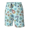 thumbnail image 4 of Cauagu Sea Shells 2 Print Men's Swim Trunks,Hawaiian Bathing Suit Swimsuits Beach Shorts with Pockets for Men Quick Dry Swimming Board Shorts-XX-Large, 4 of 6