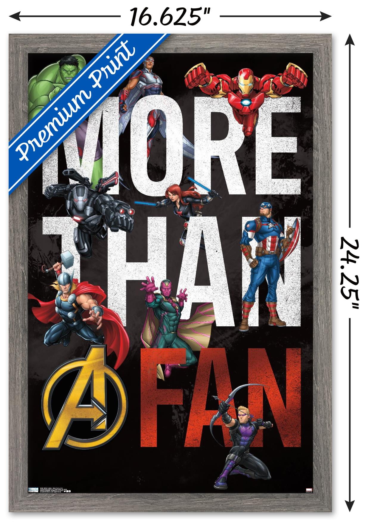 Marvel Comics - More Than A Fan Wall Poster, 14.725" x 22.375", Framed