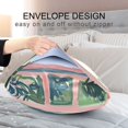 thumbnail image 4 of Yayeee Pillowcase Standard Size Set of 2 Satin Wrinkle Resistant Pillow Case, Seaside Leaves, 4 of 7