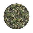 thumbnail image 2 of Bingfone Green Skulls Spare Tire Cover Weatherproof Universal Wheel Protectors For Rv Camper Travel Trailer Suv Truck-17 Inch, 2 of 9